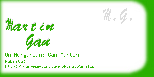 martin gan business card
